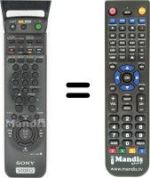 Replacement remote control Sony SLV-SE45CP