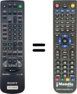 Télécommande équivalente Sony KV-21V6U
