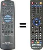 Télécommande équivalente Sharp VC-M21GM