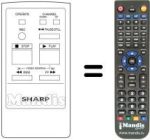 Replacement remote control Sharp RRMCG0084GESA