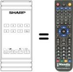 Télécommande équivalente Sharp RRMC-G0121C-ESA