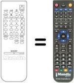 Replacement remote control Sharp RRMCG0859PESA