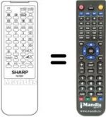 Replacement remote control Sharp RRMCG0959PESA