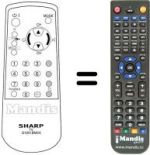 Replacement remote control Sharp RRMCG1051BMSA
