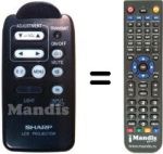 Télécommande équivalente Sharp RRMCG1263CESA