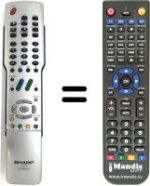 Télécommande équivalente Sharp LC-37GA3H
