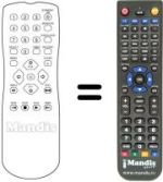 Télécommande équivalente Goodmans GVR2201