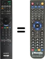 Télécommande équivalente Sony KDL-55NX815