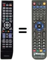 Télécommande équivalente Samsung UE40B7000WWXXN