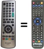Replacement remote control Sharp LC-37SD1E
