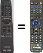 Télécommande équivalente Sony KV-25X1E