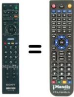 Télécommande équivalente Sony KDL52W4000