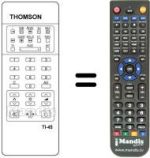 Télécommande équivalente Thomson 925TX0789