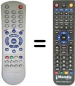 Télécommande équivalente Amstrad TV21EC4