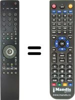 Télécommande équivalente Grundig VISION326 3931T 2