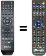 Replacement remote control DICRA TV LCD 022BF