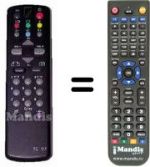 Télécommande équivalente Thomson 21MS90G