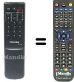 Télécommande équivalente Toshiba 21R01F