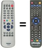 Télécommande équivalente Toshiba 20V300P
