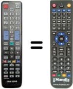 Télécommande équivalente Samsung UE32D5000