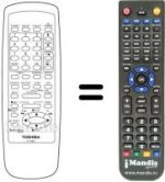 Télécommande équivalente Toshiba V828G