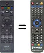 Télécommande équivalente Philips DVD-R5570H