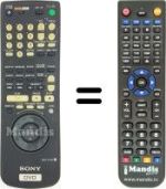 Replacement remote control Sony DVP-S7700