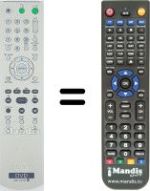 Télécommande équivalente Sony DVP-NS29