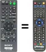 Replacement remote control Sony DVP-NS328