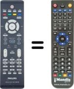 Télécommande équivalente Philips DVD-R3595H