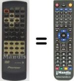 Replacement remote control Pioneer DV525