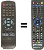 Télécommande équivalente Hitachi DV-P250E