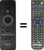 Télécommande équivalente Philips DVP3880 / 12