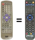 Télécommande équivalente Daewoo DVG6500D