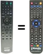 Télécommande équivalente Sony DVP-NS70