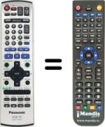 Télécommande équivalente Panasonic DMRE-65