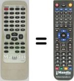 Télécommande équivalente Funai F100DB