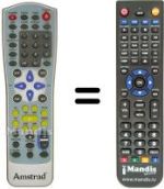 Télécommande équivalente Amstrad D230