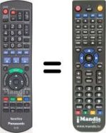 Télécommande équivalente Panasonic DMRE-X87