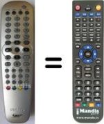 Télécommande équivalente Philips DVD-R7250H / 58