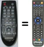 Télécommande équivalente Samsung DVDD530