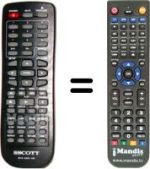 Replacement remote control DVX605HD