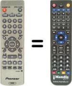 Replacement remote control Pioneer DV550