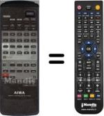Télécommande équivalente Aiwa RC-T800F