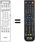 Télécommande équivalente Samsung SP 43 RETROPRO