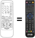 Télécommande équivalente Sinudyne SV 9222