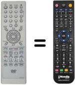 Télécommande équivalente NordMende TVD 14