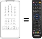 Télécommande équivalente 16 PROGRAMMI IR