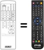 Replacement remote control Gbc DTV 2147 TF