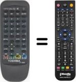 Télécommande équivalente Toshiba 2871 DF